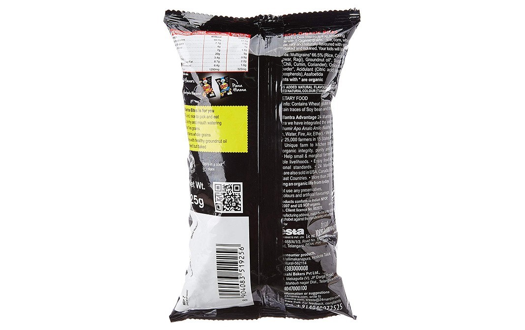 24 Mantra Organic Bites Desi Mazaa    Pack  25 grams